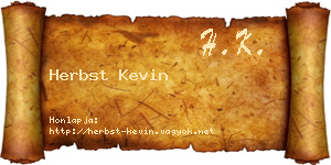 Herbst Kevin névjegykártya